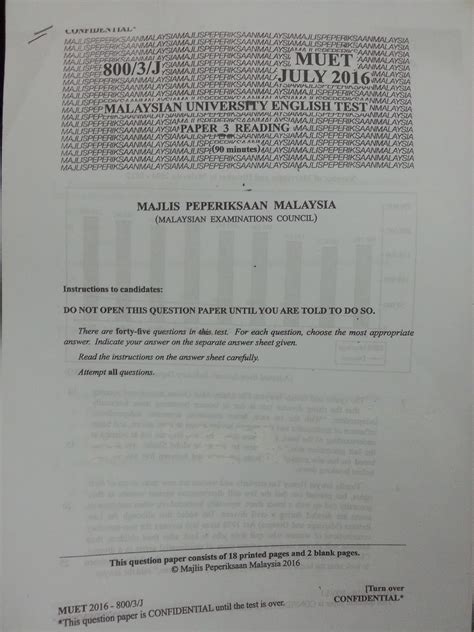 New muet test specifications effective 2021. TIPS READING SKILL FOR MUET: EXAMPLE QUESTION FOR READING ...