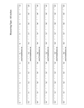 Check spelling or type a new query. Measuring Tape-60 inches - Printable Ruler