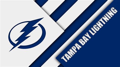 Emblem Logo Nhl Tampa Bay Lightning In White And Blue Striped
