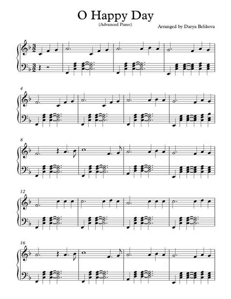 Free Piano Arrangement Sheet Music O Happy Day Michael Kravchuk
