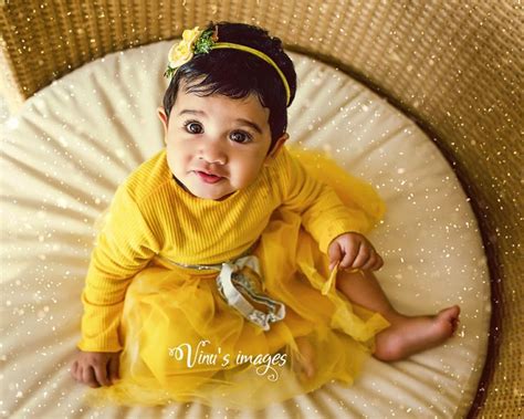 Yellow Themed Baby Girl Photoshoot In Delhi Photography By Vinus