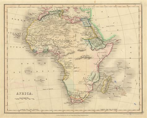 Pre Colonial Africa By John Dower 1845 Old Antique Vintage Map Plan Chart
