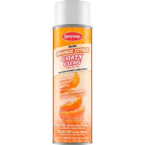 Sprayway Orange Citrus Crazy Clean 20 Oz Aerosol Spray Sw985 Pkg