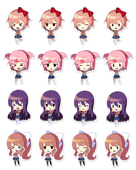 Chibi Face Mixup Do With This Whatever You Want Ddlc