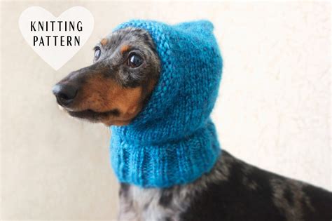 Knitting Pattern Small Dog Hat Mini Dachshund Hat Pet Etsy