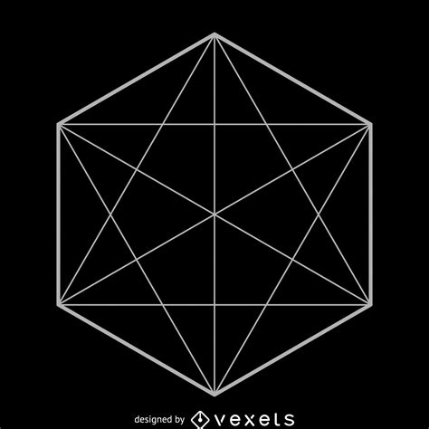 Hexagon Sacred Geometry Illustration Vector Download