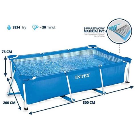 Intex Piscina Pools 28272 Easy Small Size Rectangular Frame Above