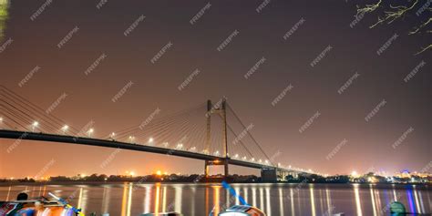 Premium Photo Vidyasagar Setu Is The Longest Cablestayed Bridge