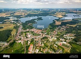 Town Lake mit Halbinseln, Krakau, Krakow am See, Mecklenburgische ...