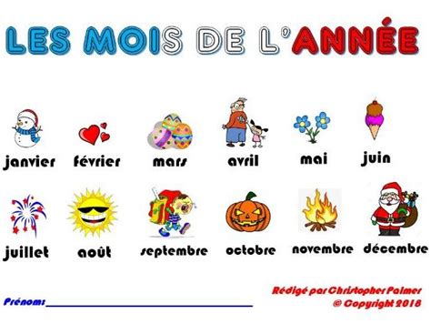 Primary French Months Of The Year Teaching Resources