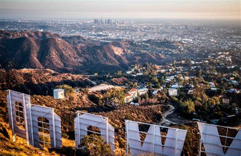 Back Of The Hollywood Sign Photo Overlooking Downtown Los Etsy