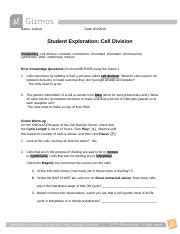 The cells will go through the steps of interphase, prophase, metaphase, anaphase, telophase, and cytokinesis. cell_division_gizmo_answer_key_.pdf - CELL DIVISION GIZMO ANSWER KEY old.toulouse.fm CELL ...