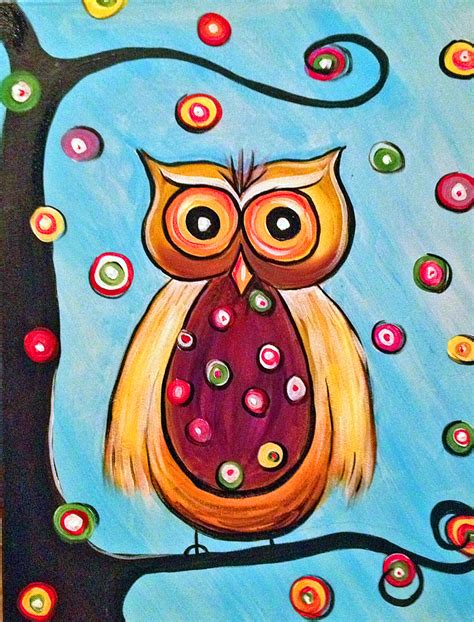 Abstract Owl Paintings