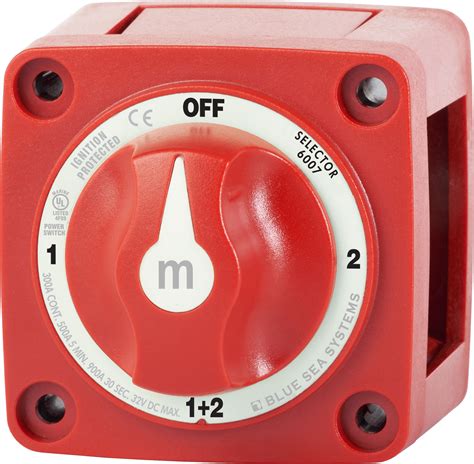 M Series Mini Selector Battery Switch Red Blue Sea Systems