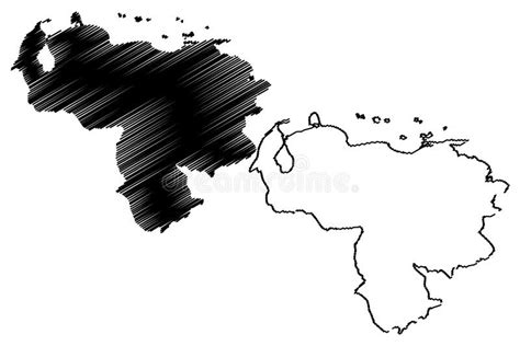 Vector Del Mapa De Venezuela Ilustración Del Vector Ilustración De