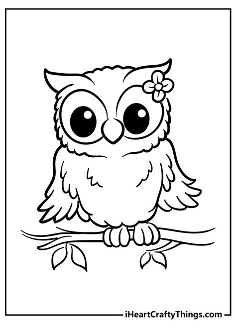 Printable Coloring Page Owls Wall Décor Home Décor Wall Hangings Etna