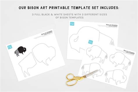 Bison Art Template Set Barley And Birch