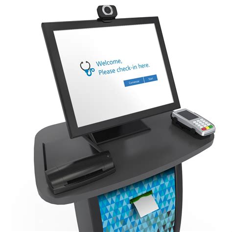 Use an electronic card to identify your booking. Work with MEDENT to create self-check-in kiosks