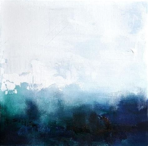 Neutral Painting Original Winter Abstract Large Modern Blue And