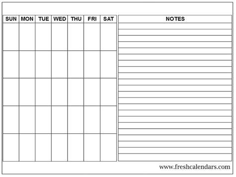 Free Blank Printable Calendar For Kids 2024 Calendar Printable