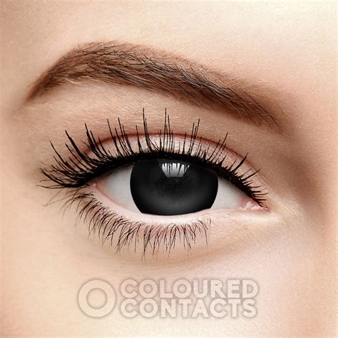 Black Mini Sclera Zombie Halloween 1 Day Colored Contact Lenses
