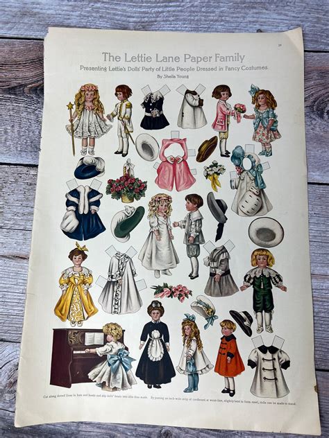Sheila Youngs Lettie Lanes Dolls Party Paper Dolls Etsy