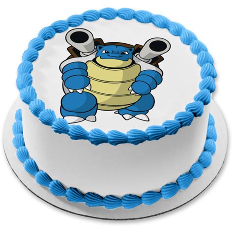 Pokemon Blastoise Edible Cake Topper Image Abpid11749 In 2022 Edible