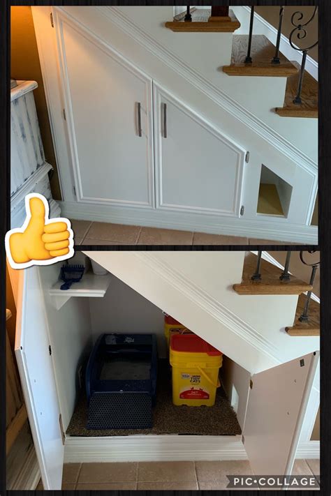Under Stairs Built In Under Stairs Staircase Storage Cat Litter Cabinet
