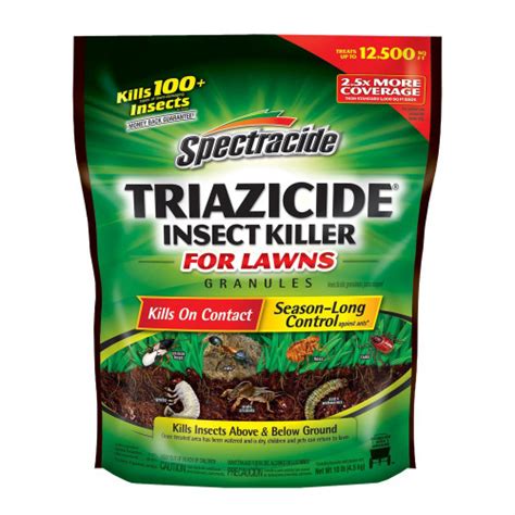 Spectracide triazicide is an insecticide solution used to kill and repel many different outdoor pests. Spectracide Triazicide Insect Killer For Lawns Granules