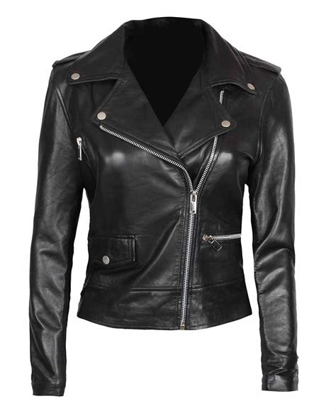 Black Leather Asymmetrical Moto Jacket For Women Urban Edge