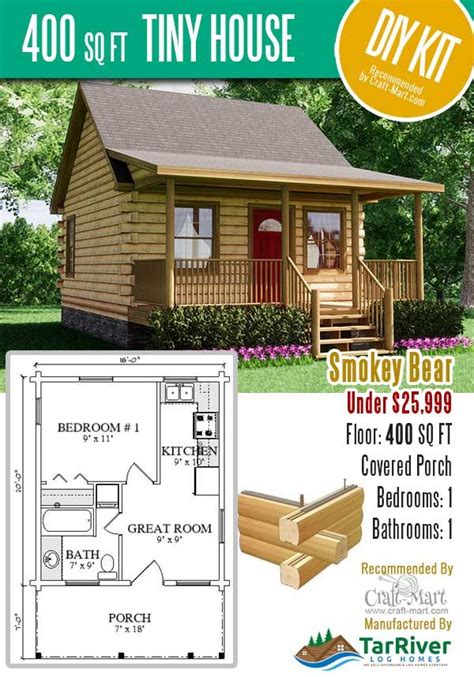 Tiny Log Cabin Kits Easy Diy Project Cabin House Plans Tiny House
