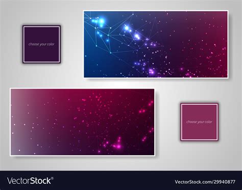 Abstract Various Colorful Header Set Collection Vector Image