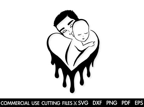 Father And Baby Svg Father And Son Svg Black Father Svg Afro Svg