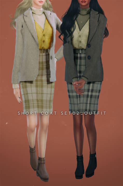 Sims4sisters — Newen092 Newen Sims4 Short Coat Set01