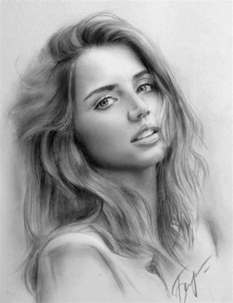 Mujer Realista Para Dibujar COOL Portrait Sketches Pencil Portrait