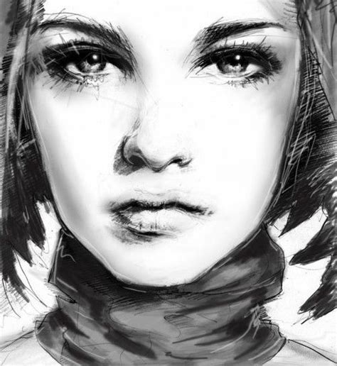 Close Up Of Girls Face Sketching Artful Pinterest