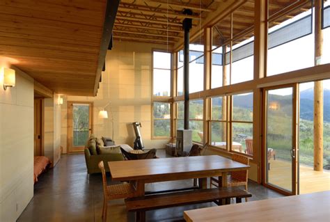 Modern Cabin Rustic Dining Room Seattle By Johnston Architects