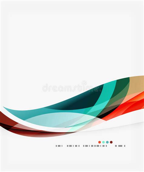 Colorful Elegant Wave Creative Layout Stock Vector Illustration Of