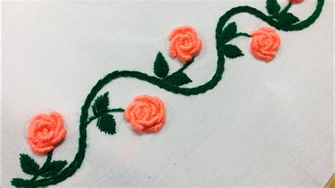 Embroidered Roses W Blue Border Wedding And Engagement Cards Paper