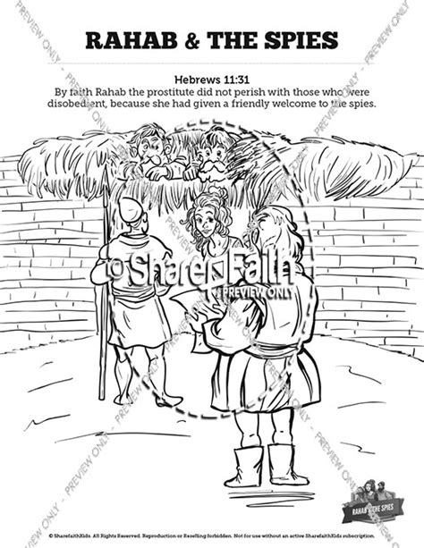 Rahab And The Spies Free Coloring Pages