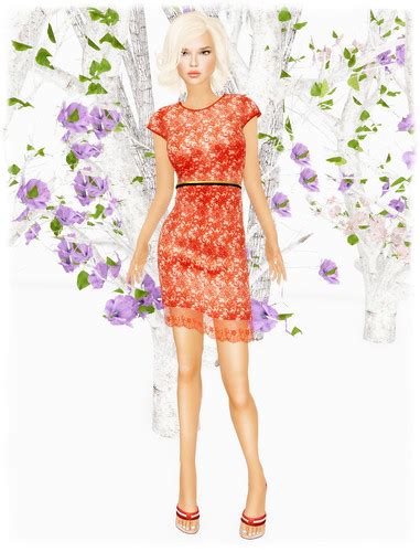 Dc102 Me Sew Sexy Clothier Lace Dress Red And Miranda  Flickr