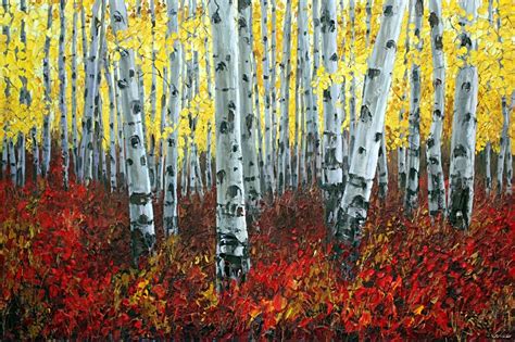 Jennifer Vranes Mystic Forest Aspen Tree Art By Jennifer Vranes