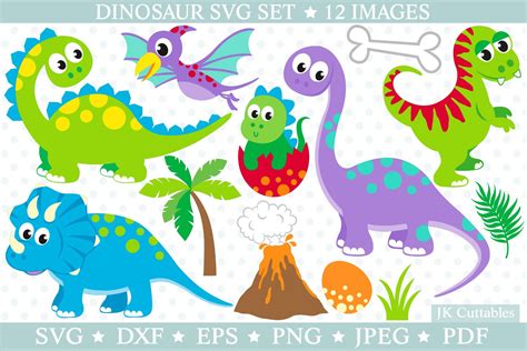 Dinosaur SVG cut files for crafters (133395) | Cut Files | Design Bundles