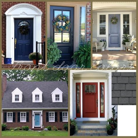 Most Appealing Front Door Color Red Brick House Black Shutters But What