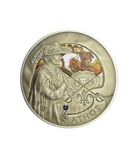 Three Musketeers Athos Porthos Aramis D Artagnan 4 Silver Coin Set Zirconia Belarus 2009