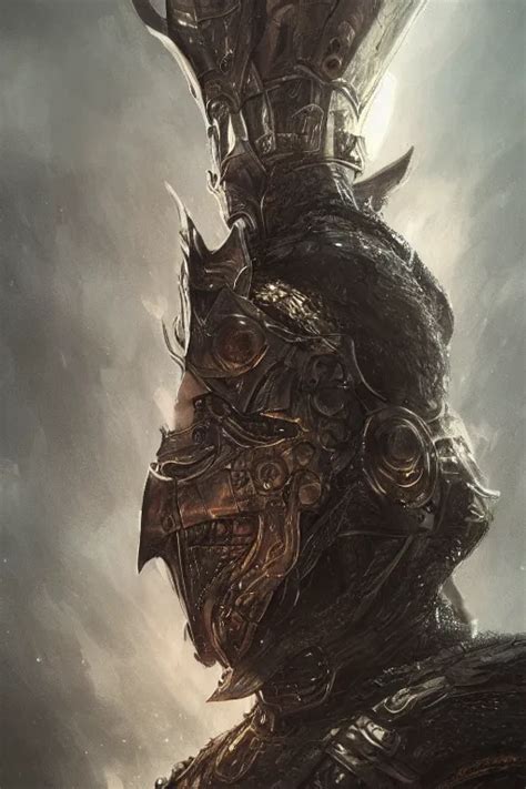 Krea Close Up Portrait Of The Knight In Style Of Dark Souls And