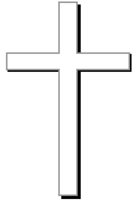 Christian Cross Black And White Clip Art Library