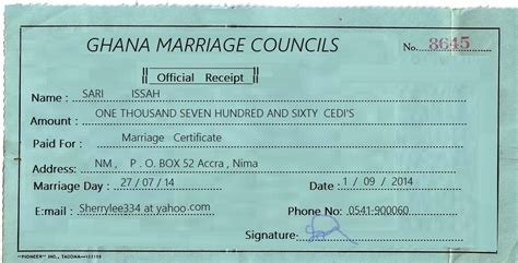 Ghanaian Marriage Certificate Certify Letter