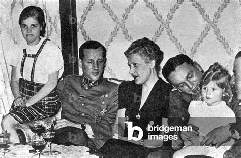 Germany Magda Goebbels Wife Of Joseph Goebbels And Two Of His