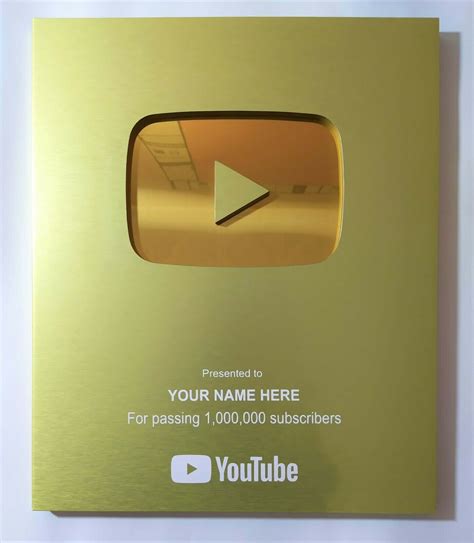 Custom Youtube Gold Play Button In 2020 Gold Play Button Youtube